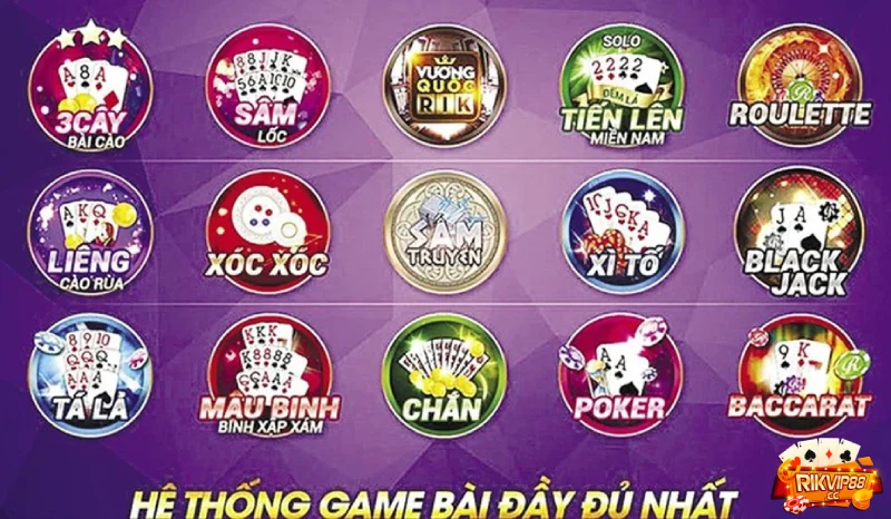 Khám phá sảnh game bài RikVip